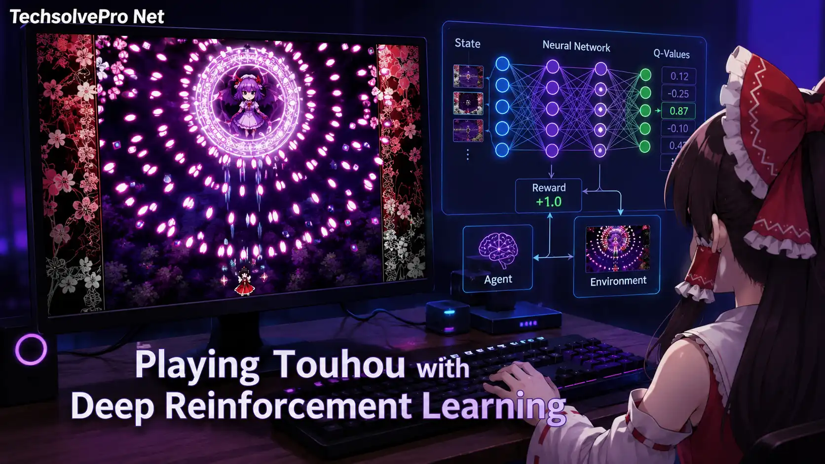 Playing Touhou with Deep Reinforcement Learning