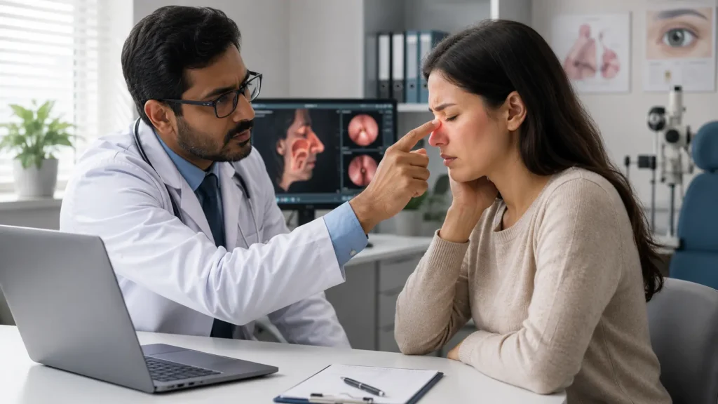 Nose Pain When Working on Laptop
