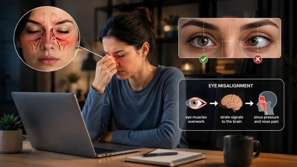Nose Pain When Working on Laptop